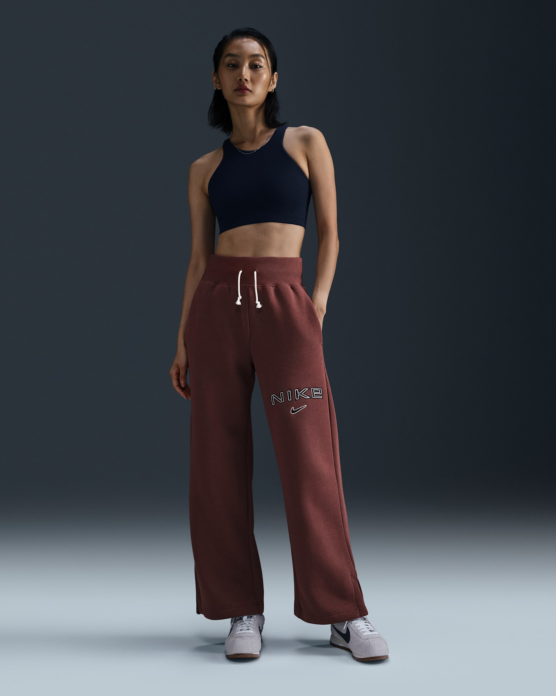 Nike Sportswear Phoenix Fleece Women's High-Waisted Wide-Leg Logo